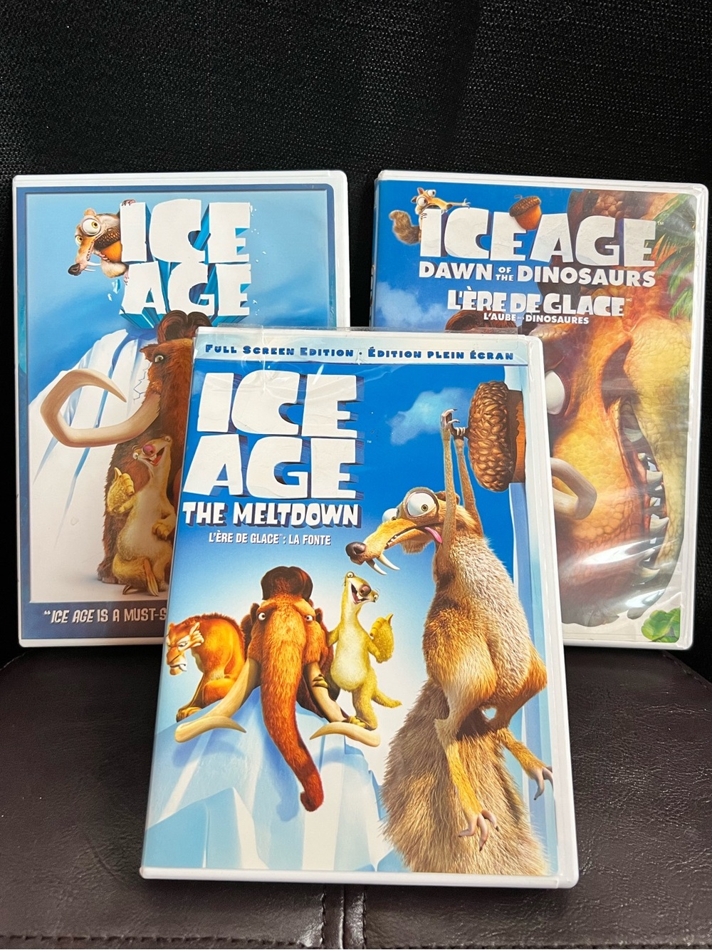 Ice Age DVD Lot Bundle Ice Age The Meltdown Dawn of the Dinosaurs Kids Movies
